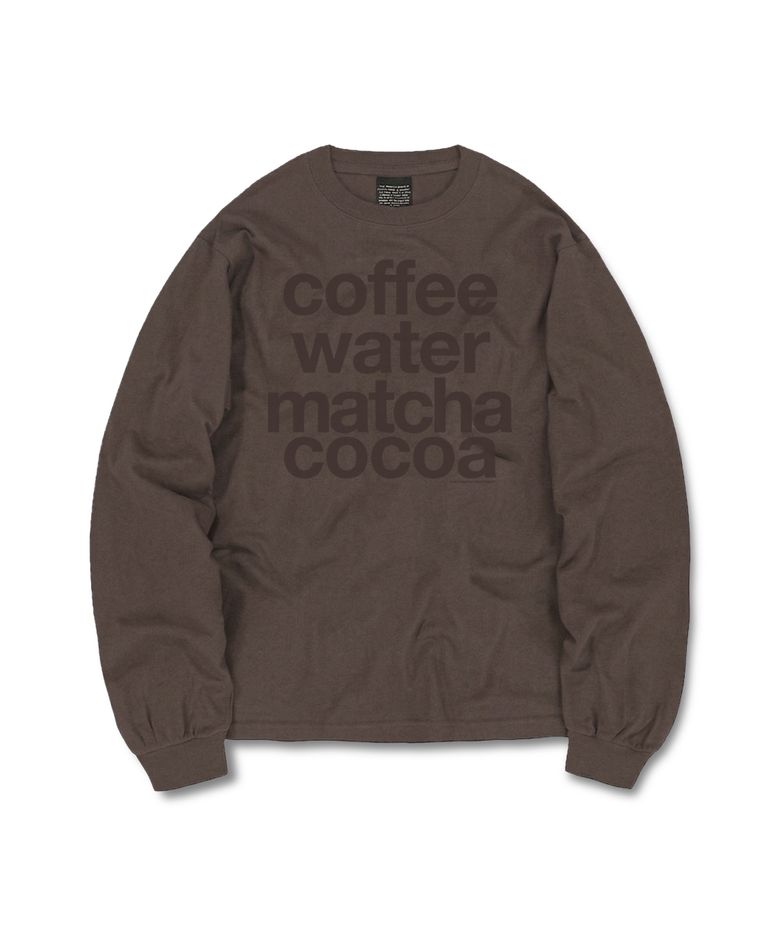 FAV DRINKS LONG SLEEVE TEE (BROWN)