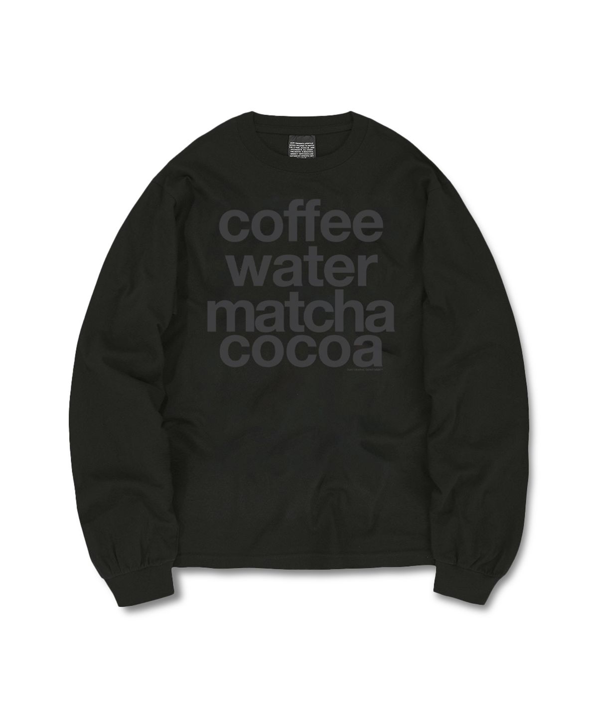 더트(DURT) FAV DRINKS LONG SLEEVE TEE (BLACK)