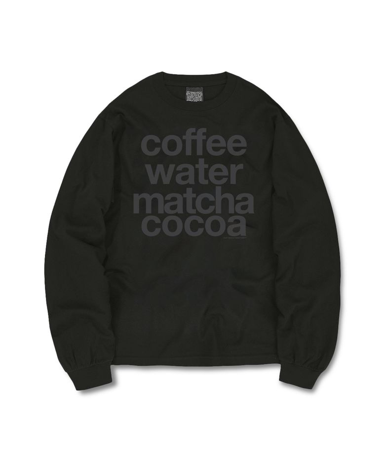 FAV DRINKS LONG SLEEVE TEE (BLACK)