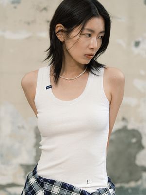 골지 U넥 슬리브리스 (3color)