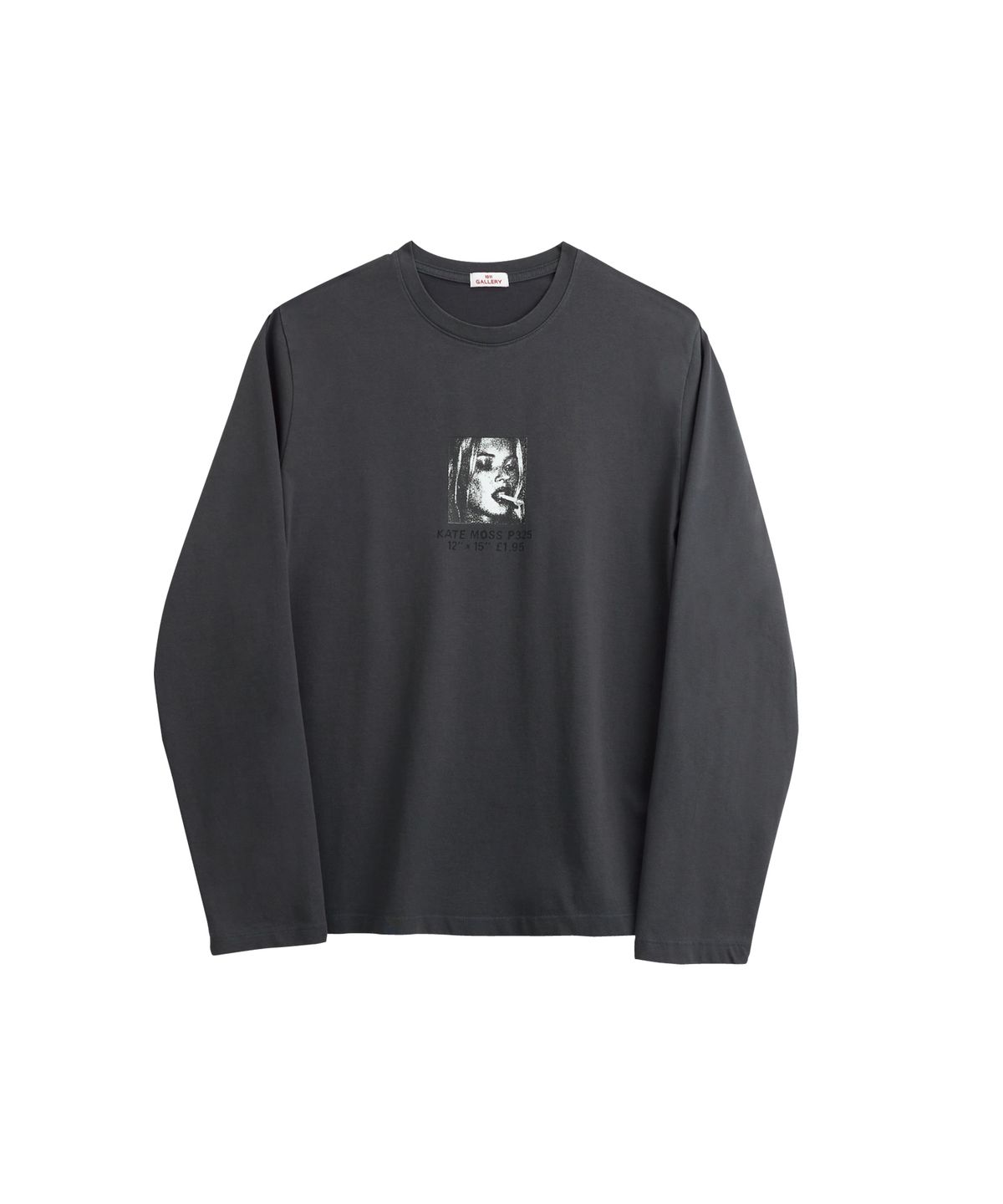 1011갤러리(1011 GALLERY) Kate Moss Portrait Long Sleeve T-Shirts - Charcoal