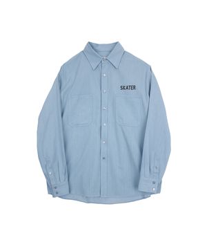 Skater Denim Shirts - Light Blue