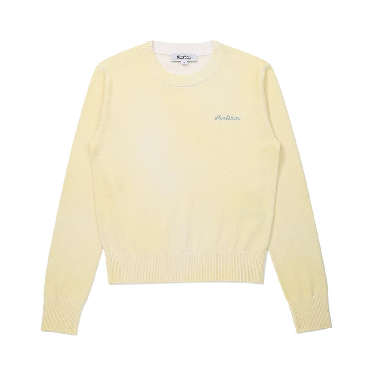 말본 골프(MALBON GOLF) 여성 다잉 DTP 라운드 니트 YELLOW (WOMAN)