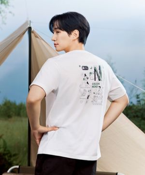 7MD5376 공용 그린마인드 그래픽 반팔 라운드 티셔츠