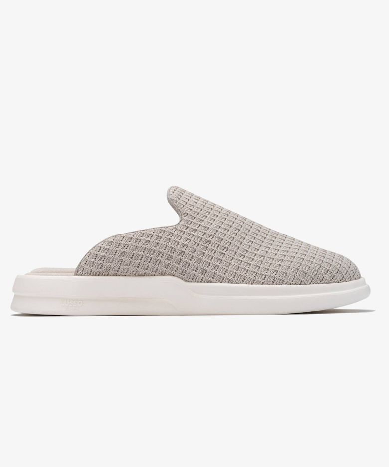 PELLI WAFFLE KNIT_GREY/MARSHMALLOW