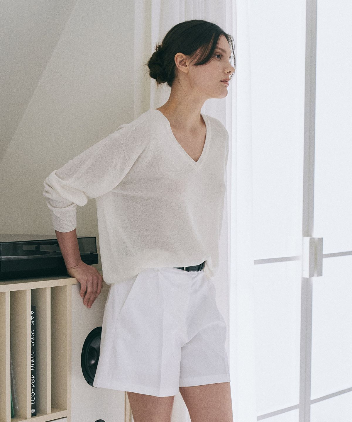 라메레이(LAMEREI) One Tuck Cotton Half Pants[LMBESUPT4504]-2color