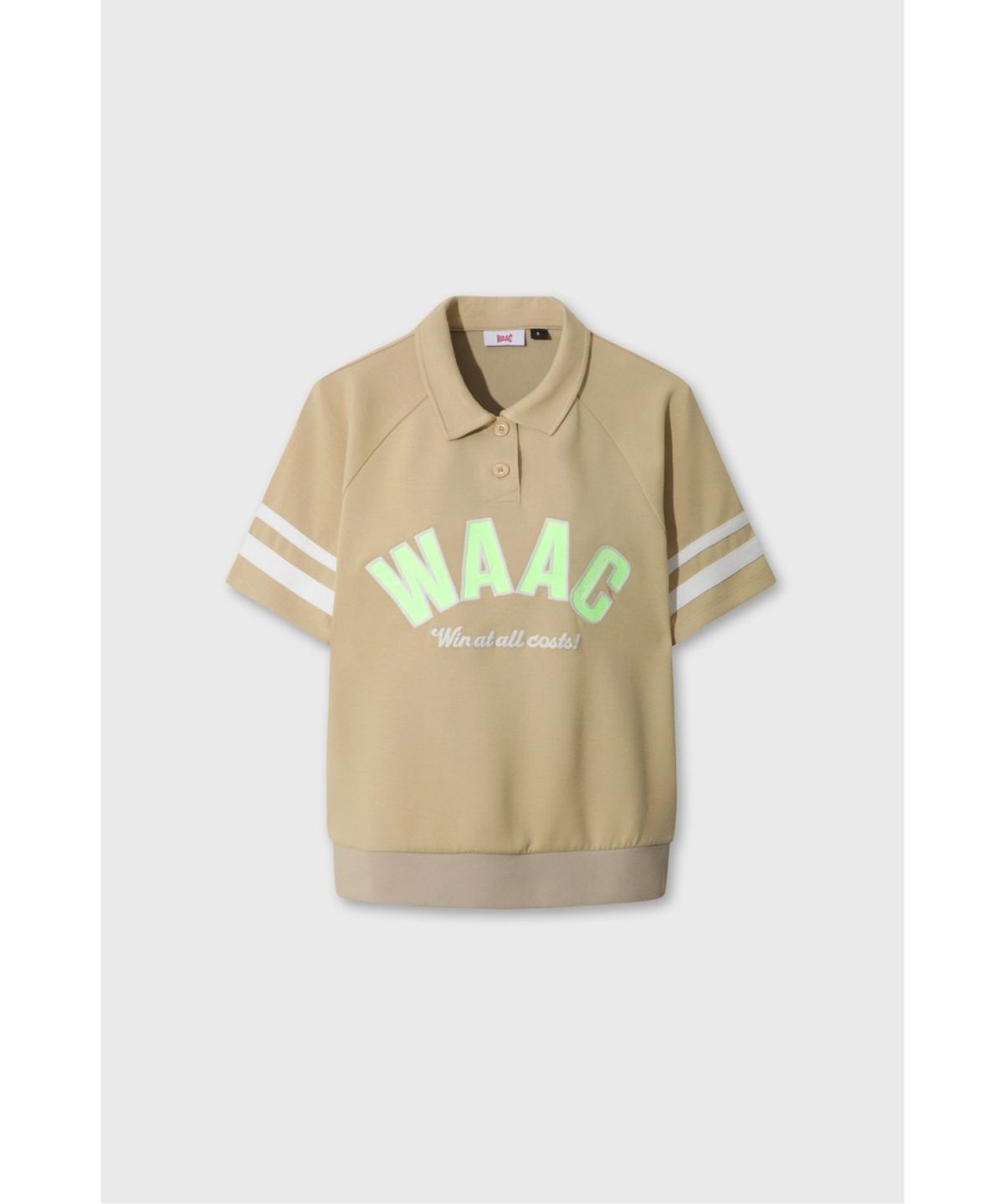 왁(WAAC) Women Logo Loose Fit Polo Sweatshirt WWTCM26302BEX