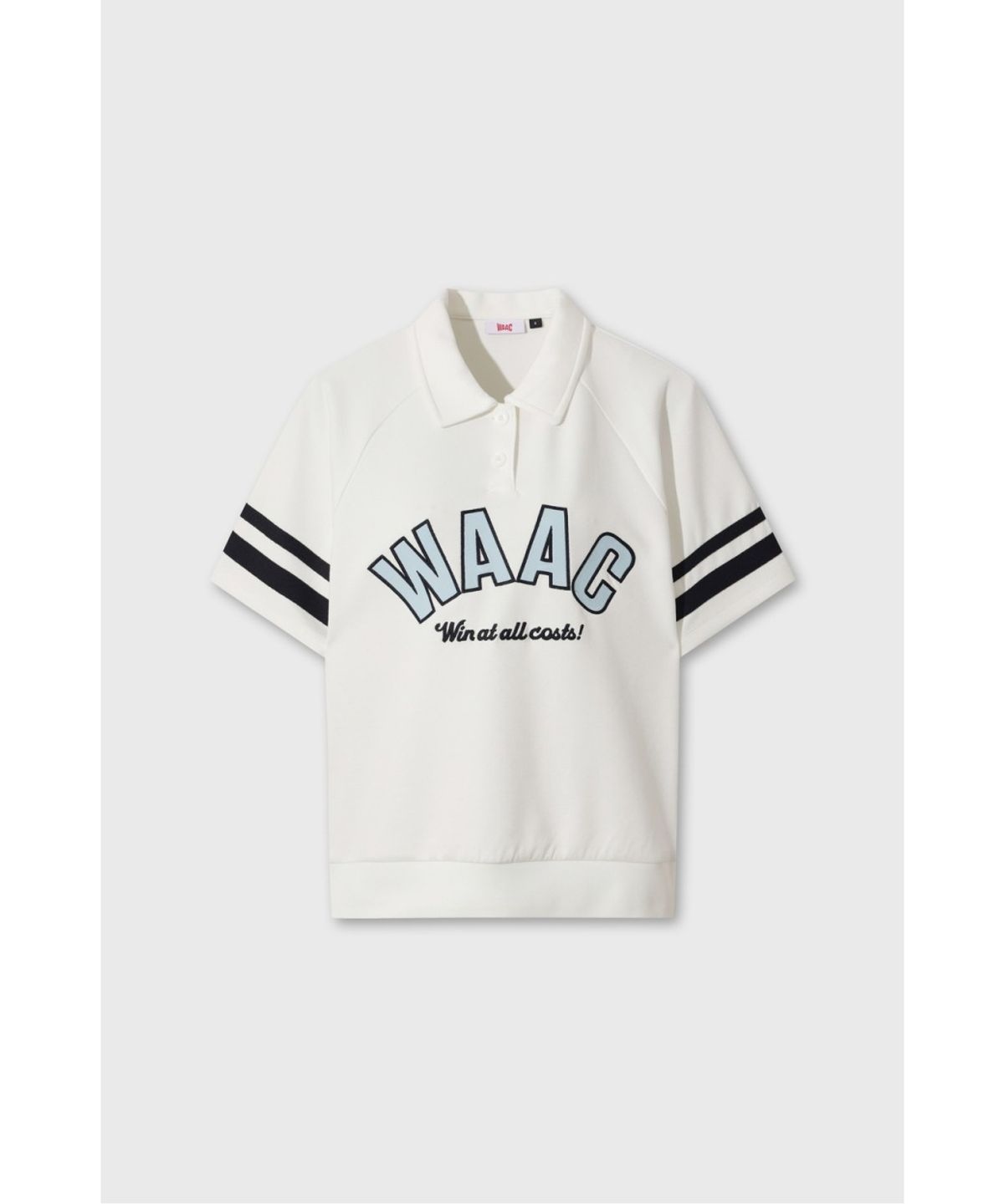 왁(WAAC) Women Logo Loose Fit Polo Sweatshirt WWTCM26302WHX