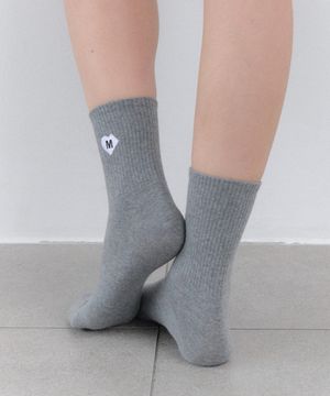 [IHM26SS24] 하트 숏 삭스 그레이