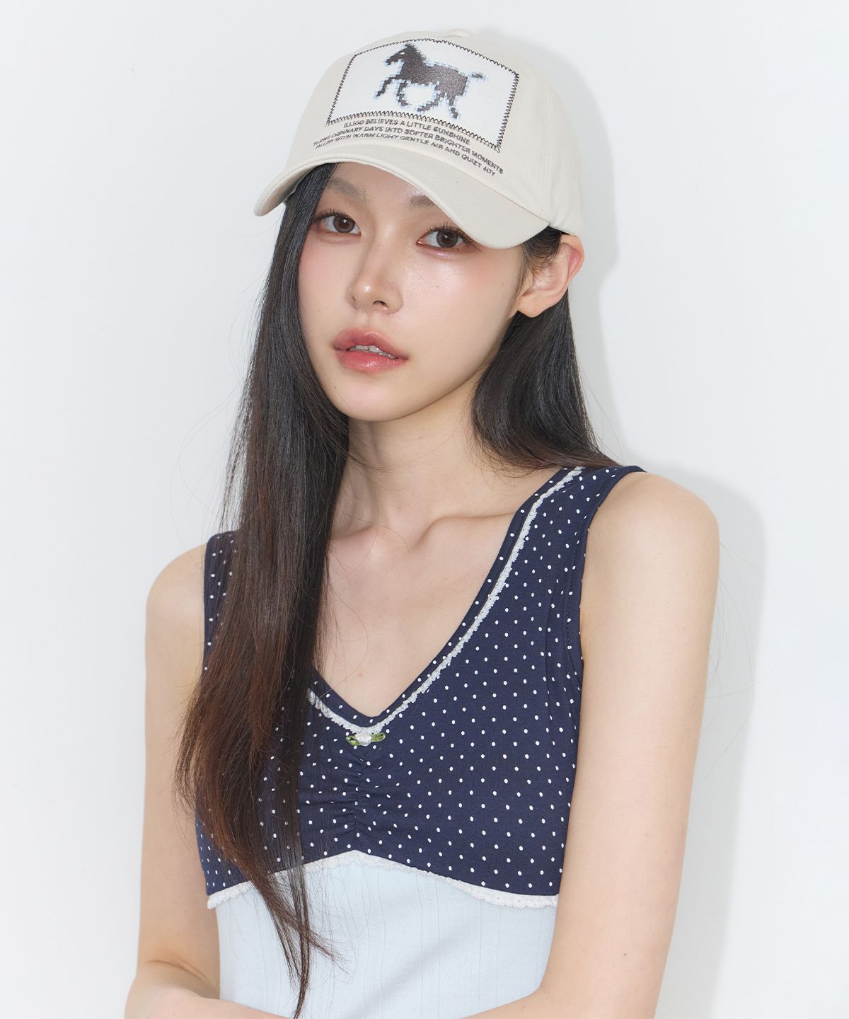 일리고(ILLIGO) 포니 패치 볼 캡 크림