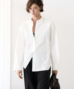 100% 코튼 트리밍 셔츠