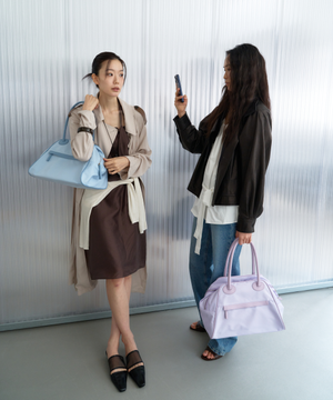 [WITH 서해,지수]TWO ZIPPER BAG NYLON ORIGINAL(SODA BLUE)