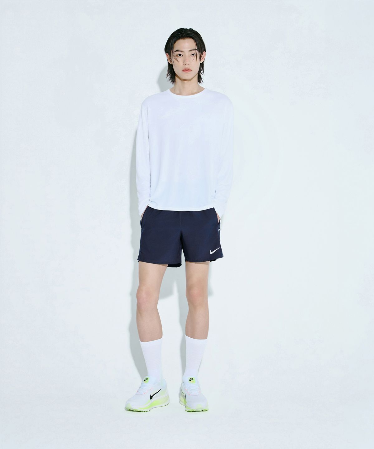 나이키(NIKE) 마일러 드라이 핏 5인치 브리프 라인드 러닝 쇼츠 M - 미드나이트 네이비 / IF2061-410