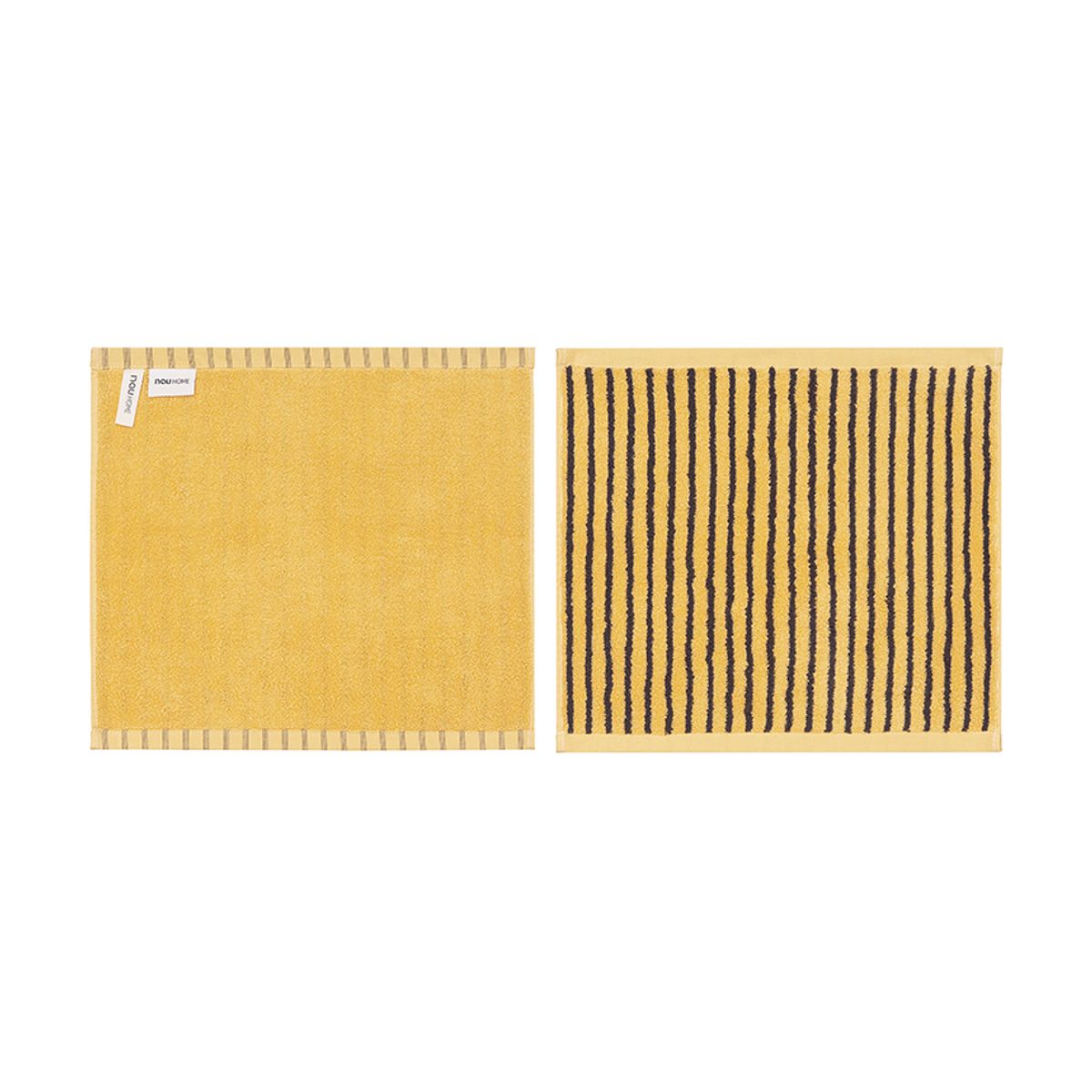 나우(nau) 오키드 스트라이프 핸드타월 Yellow