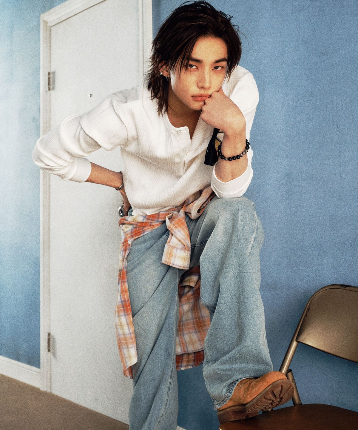 게스(GUESS) 2color 그라데이션 체크 셔츠 MQ1W2290