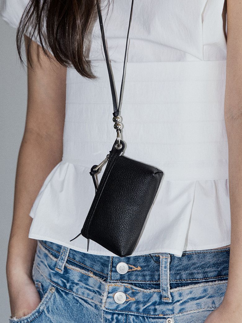 ORBIT WALLET COW LEATHER BLACK 오르빗 지갑 소가죽 블랙