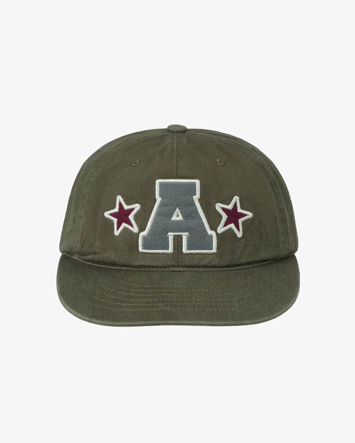 에이이에이이(AEAE) WASHED CAPITAL LOGO CAP [KHAKI]