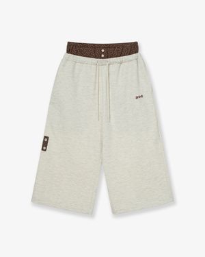 BRIEFS LAYERED SWEATPANTS [OATMEAL]