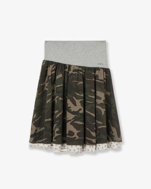LAYERED SKIRT [CAMO]