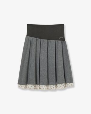 LAYERED SKIRT [CHARCOAL]