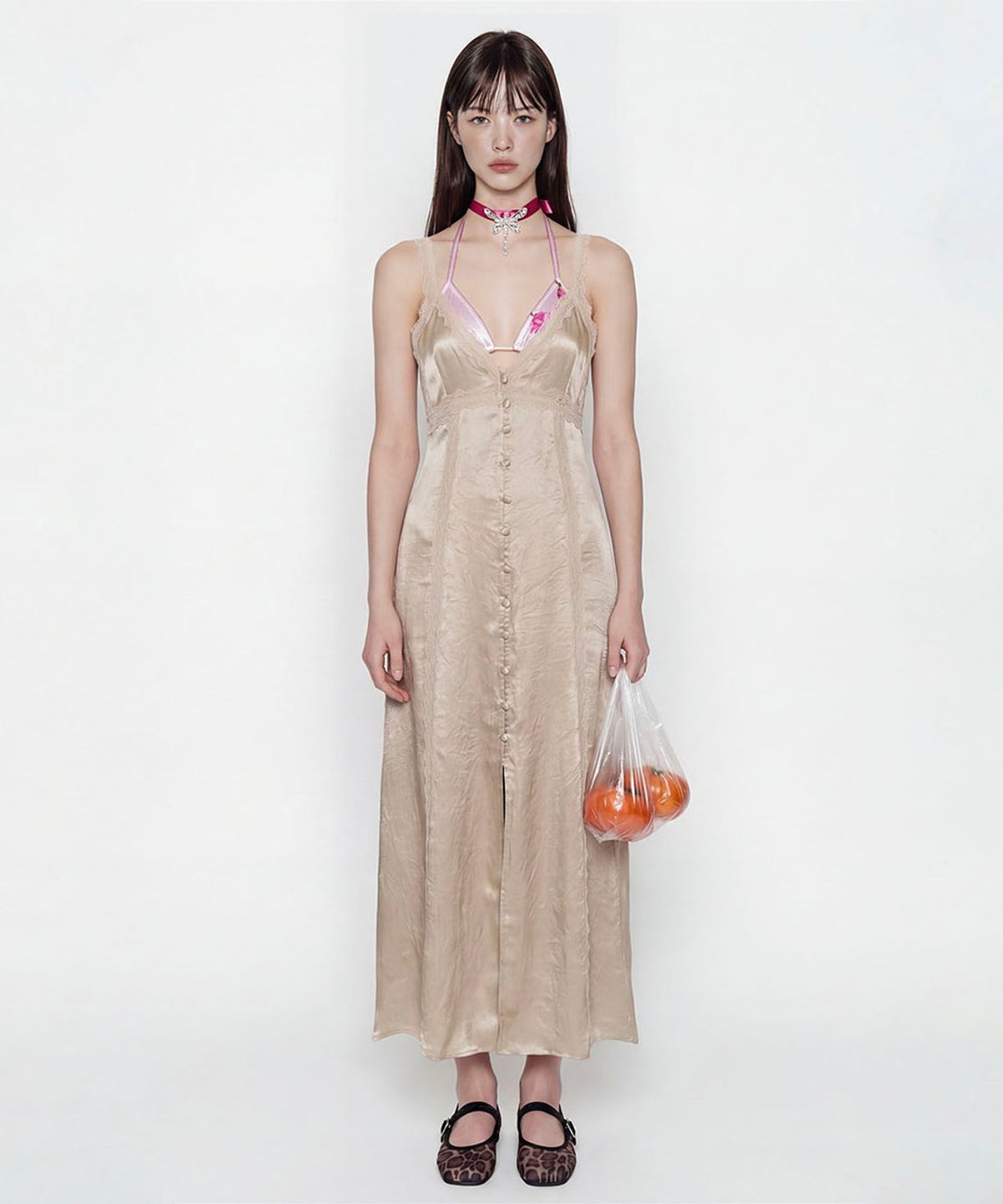 루루서울(LOULOUSEOUL) MOONLIT DRESS (CREAM)