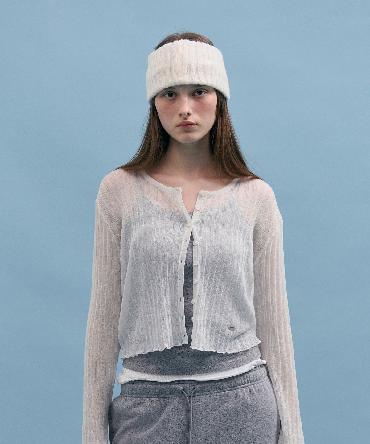 로라로라(ROLAROLA) NUBASIC LINEN CARDIGAN WHITE