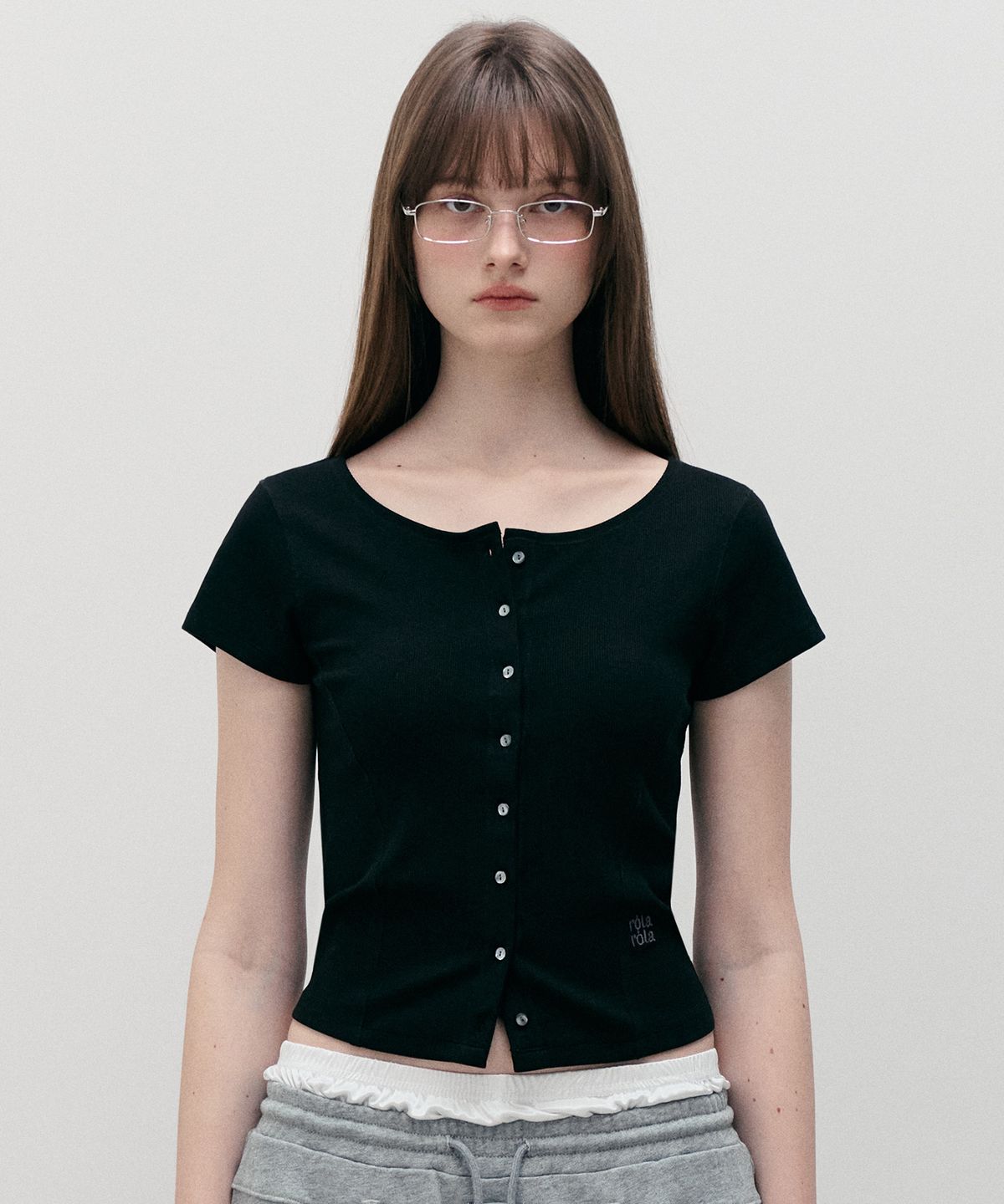 로라로라(ROLAROLA) NUBASIC JERSEY CARDIGAN BLACK