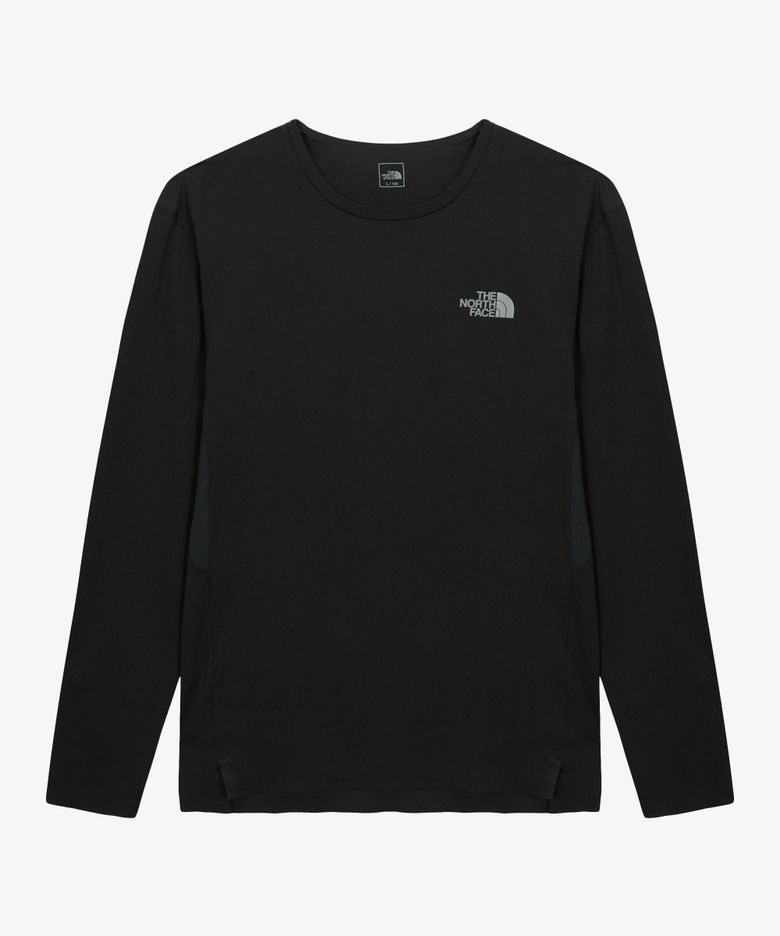 NT7TS02A 남성 페이스온 긴팔 티 BLACK