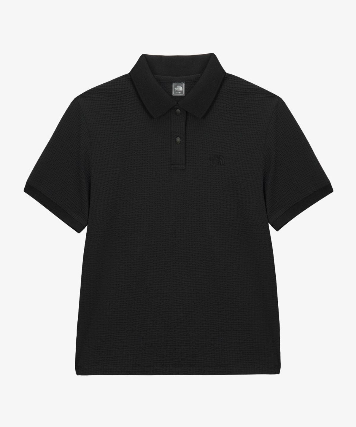 노스페이스(THE NORTH FACE) NT7PS43A 여성 와플 반팔 폴로 BLACK