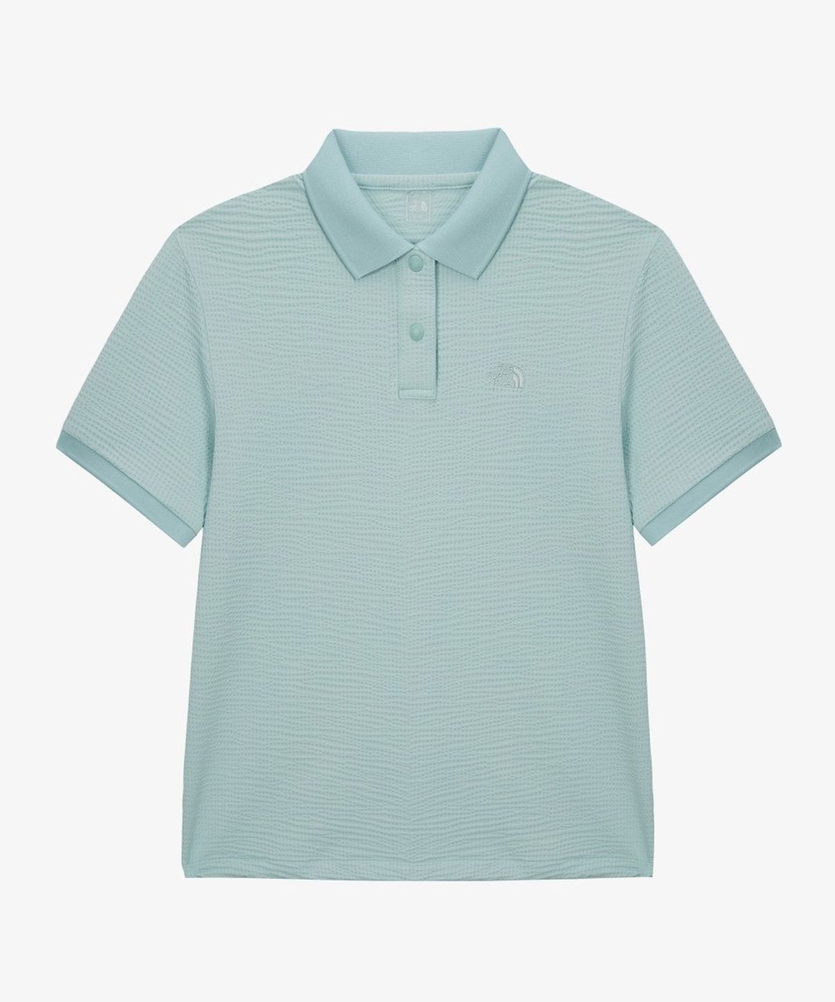 노스페이스(THE NORTH FACE) NT7PS43B 여성 와플 반팔 폴로 PASTEL TURQUOISE
