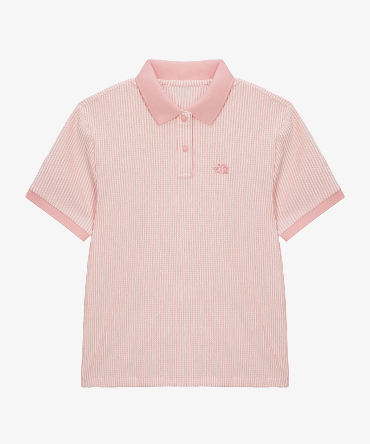 노스페이스(THE NORTH FACE) NT7PS43D 여성 와플 반팔 폴로 LIGHT PINK