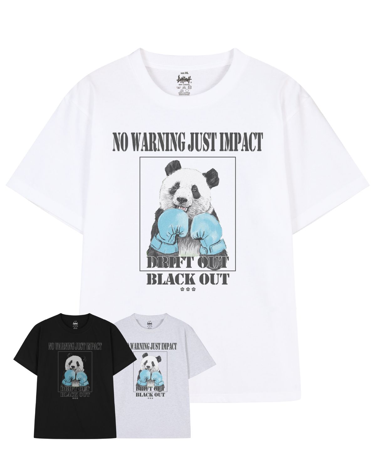 드리프트아웃(DRIFTOUT) 블랙아웃판다 반팔 티셔츠 (3color)