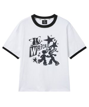 위키드 그래픽 링거 티셔츠 화이트