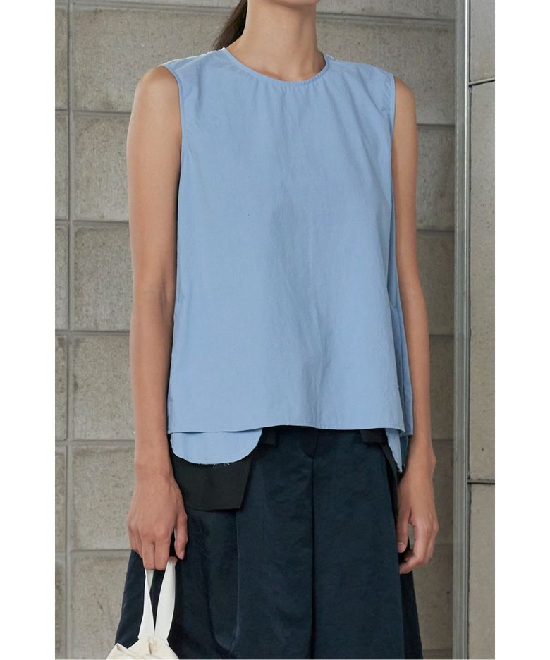 Pocket Detail Sleeveless Top_RQSAM23586BUX