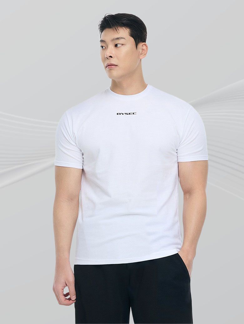 머슬 스판 스몰로고 숏슬리브_2Color