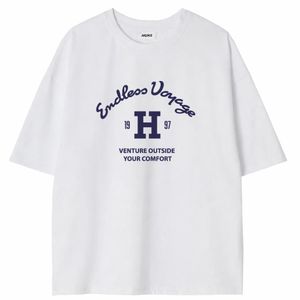 H 미들로고 반팔 티셔츠 (화이트)