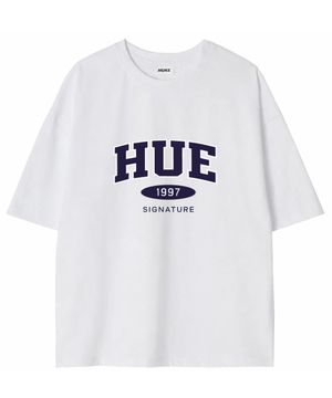 HUE 로고 반팔 티셔츠 (화이트)
