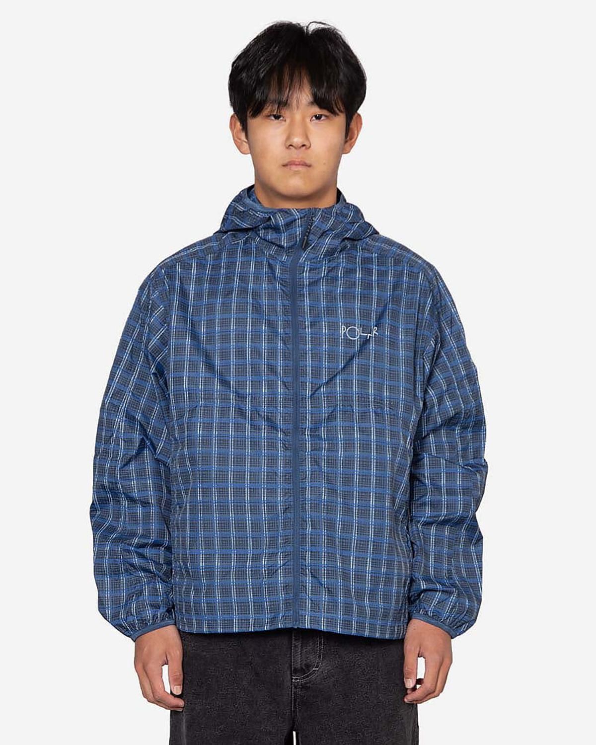 폴라(POLAR) Chase Light Shell Jacket - Blue Check