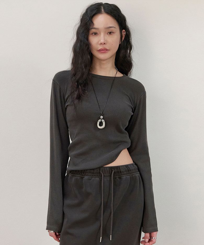 메르빌 피그먼트 티셔츠(차콜)