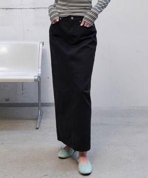 아카이브 로우 롱스커트(블랙)