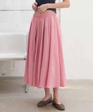 블러쉬 플리츠 스커트