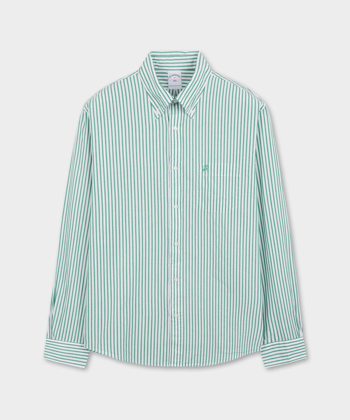 브룩스 브라더스(BROOKS BROTHERS) 프라이데이 포플린 뱅갈 스트라이프 셔츠 (그린) (BBTHMMG107)