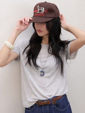 모르브 커브넥 반팔탑