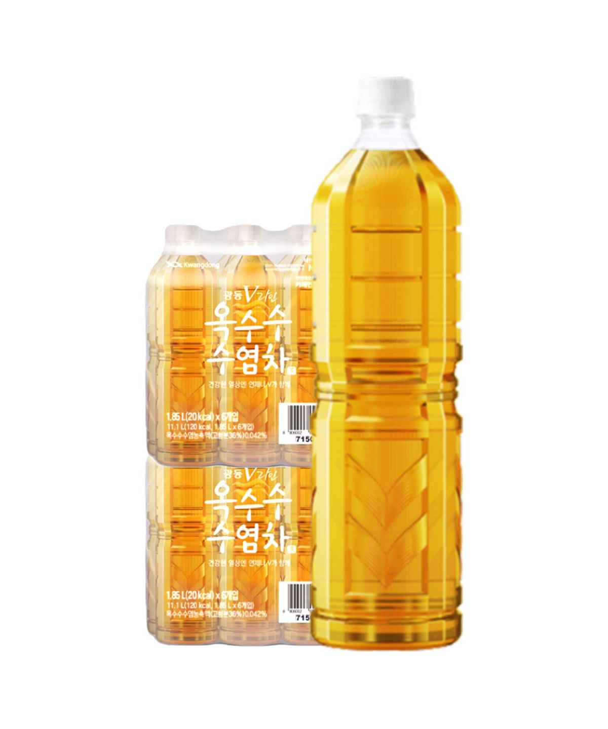 광동제약(KWANGDONG) 광동 옥수수수염차 무라벨 1.85L 12입 (무라벨/유라벨 랜덤발송) Z