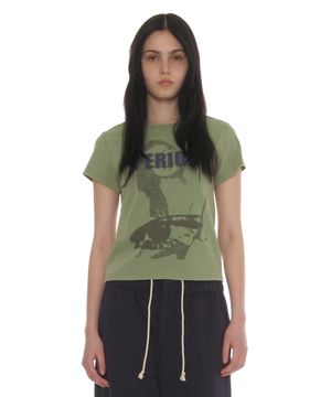 페리오드 프린티드 티_그린