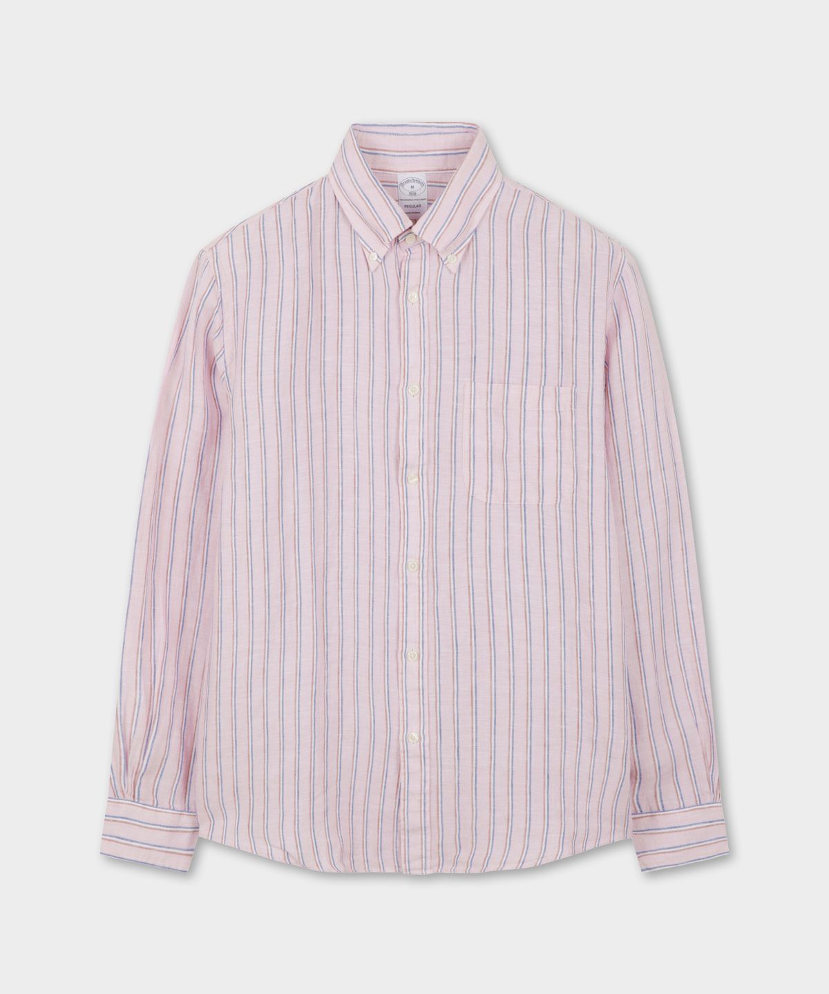 브룩스 브라더스(BROOKS BROTHERS) 린넨 스트라이프 셔츠 (핑크) (BBTHMNG201)