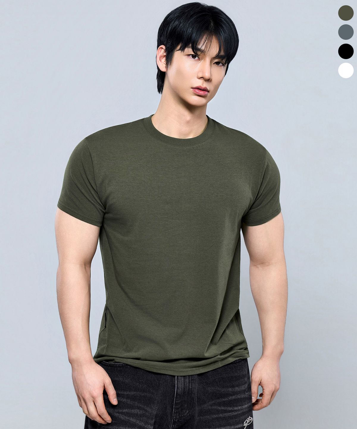 피지컬가먼츠(PHYSICAL GARMENTS) P2615 클래식 모달스판 머슬핏 반팔티 [4COLOR]