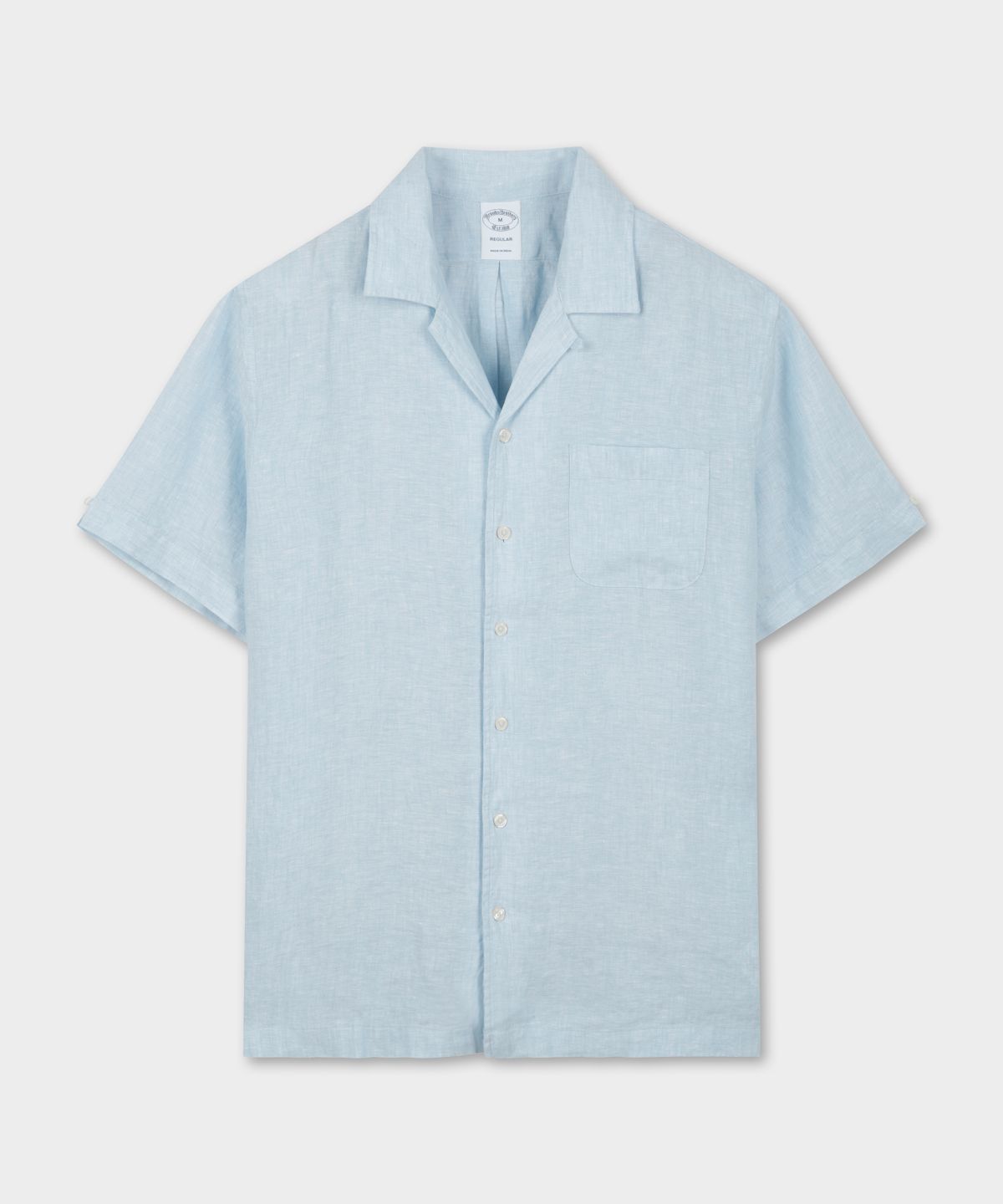 브룩스 브라더스(BROOKS BROTHERS) 베어드 맥넛 아이리쉬 린넨 캠프 셔츠 (블루) (BBTPMMG202)
