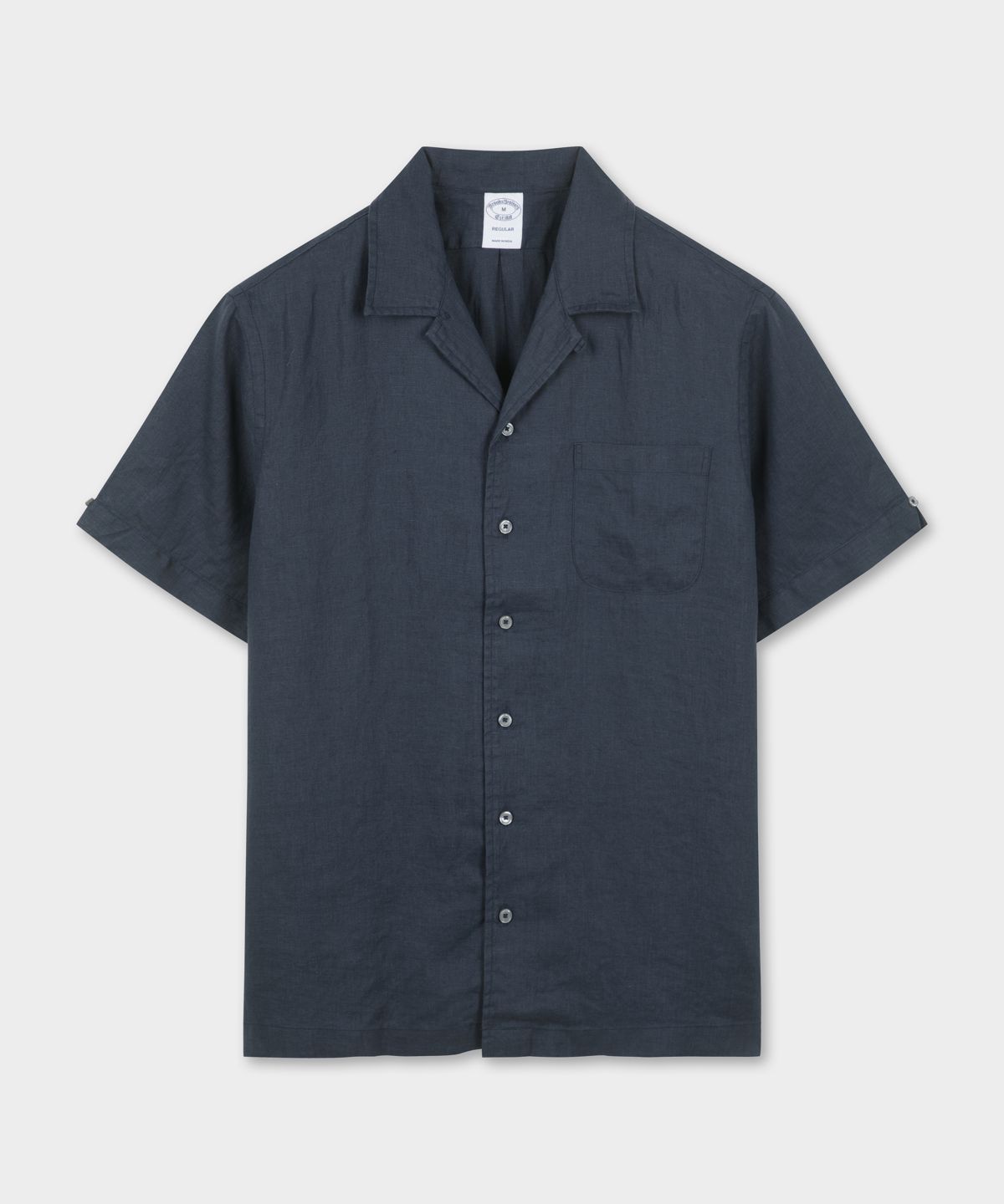브룩스 브라더스(BROOKS BROTHERS) 베어드 맥넛 아이리쉬 린넨 캠프 셔츠 (네이비) (BBTPMMG202)