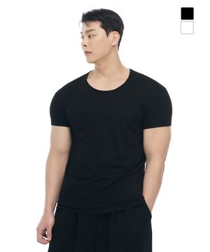 유넥머슬 스판 무지 숏슬리브_2Color